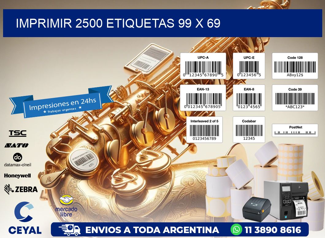 IMPRIMIR 2500 ETIQUETAS 99 x 69