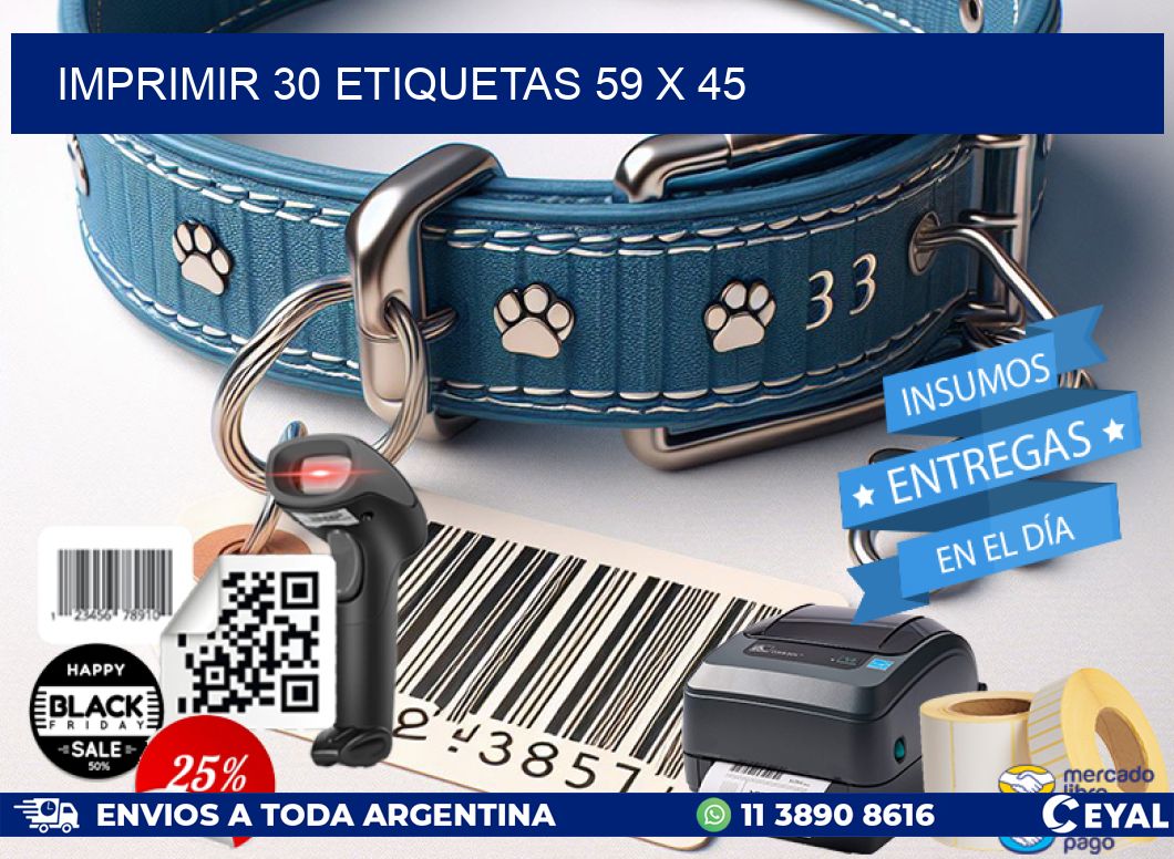 IMPRIMIR 30 ETIQUETAS 59 x 45