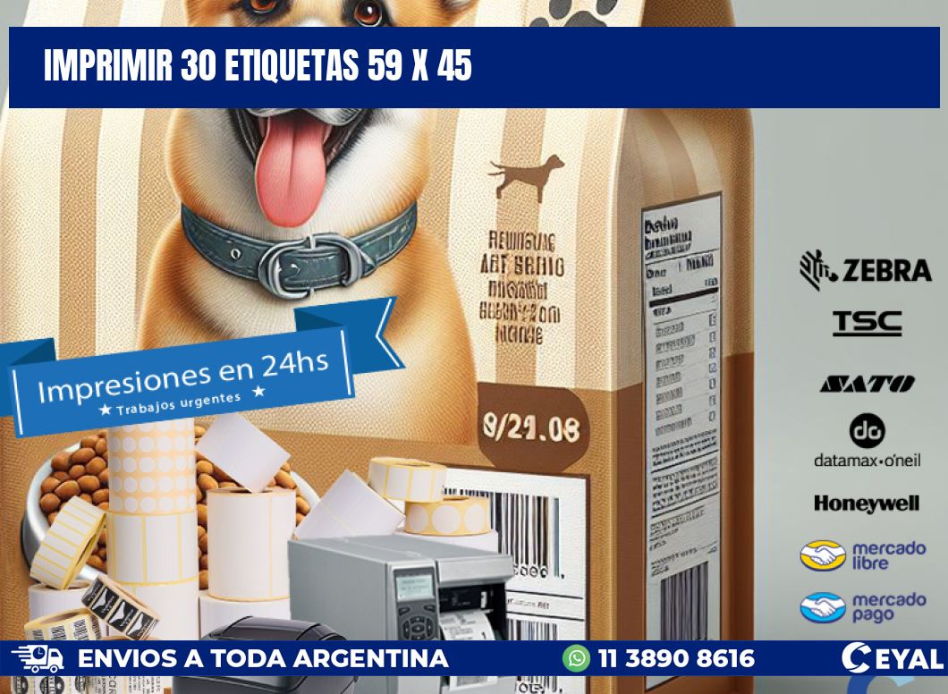 IMPRIMIR 30 ETIQUETAS 59 x 45