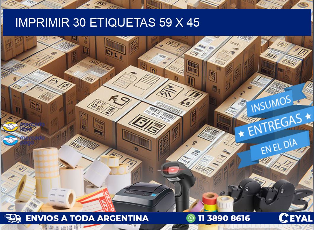 IMPRIMIR 30 ETIQUETAS 59 x 45