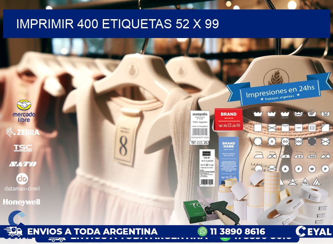 IMPRIMIR 400 ETIQUETAS 52 x 99