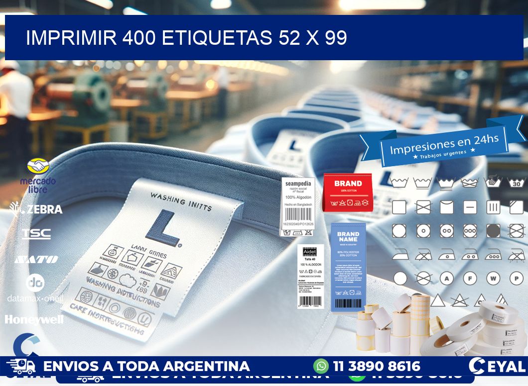 IMPRIMIR 400 ETIQUETAS 52 x 99