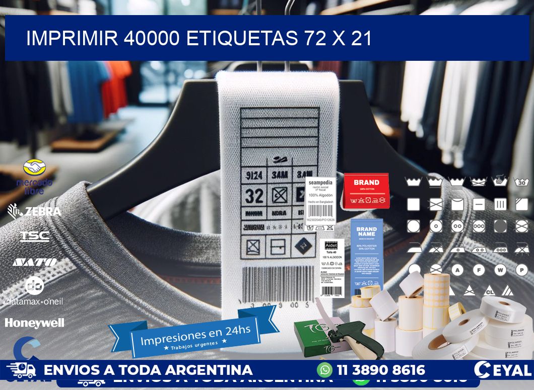 IMPRIMIR 40000 ETIQUETAS 72 x 21