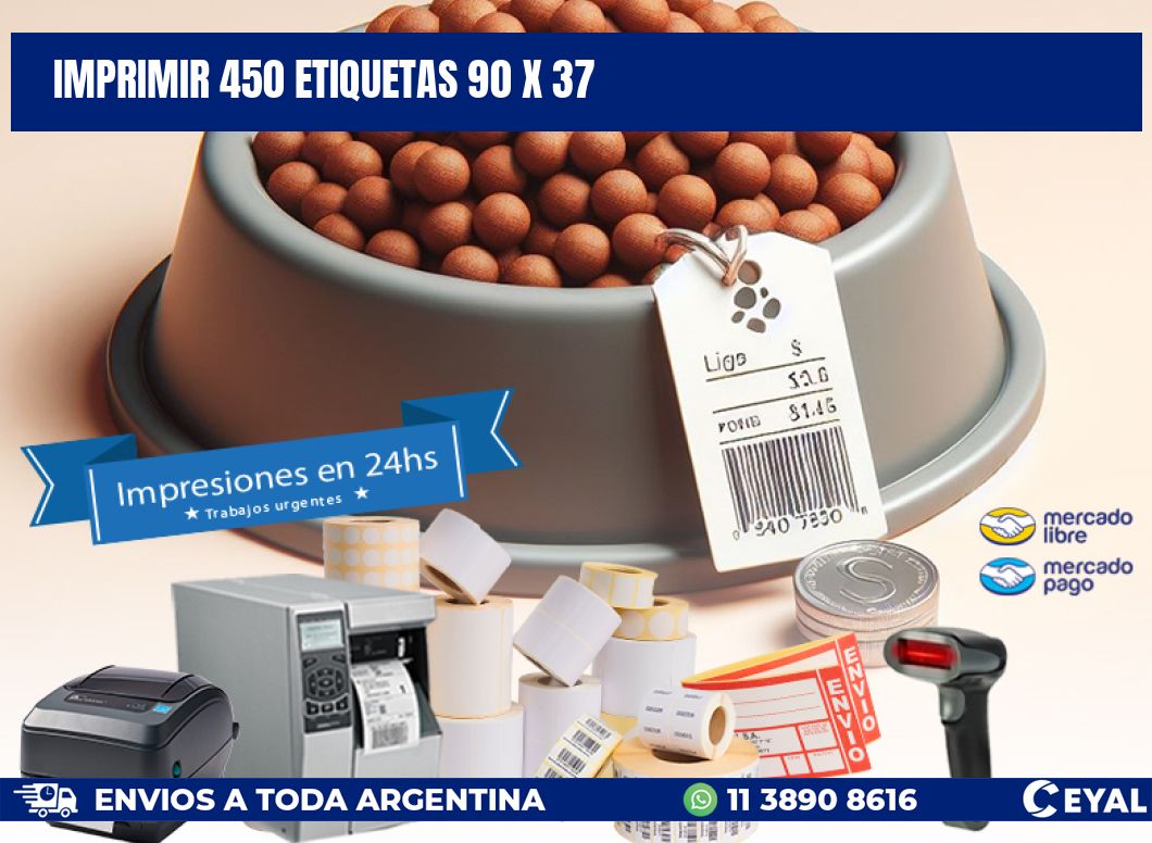 IMPRIMIR 450 ETIQUETAS 90 x 37