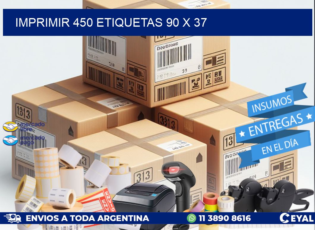 IMPRIMIR 450 ETIQUETAS 90 x 37