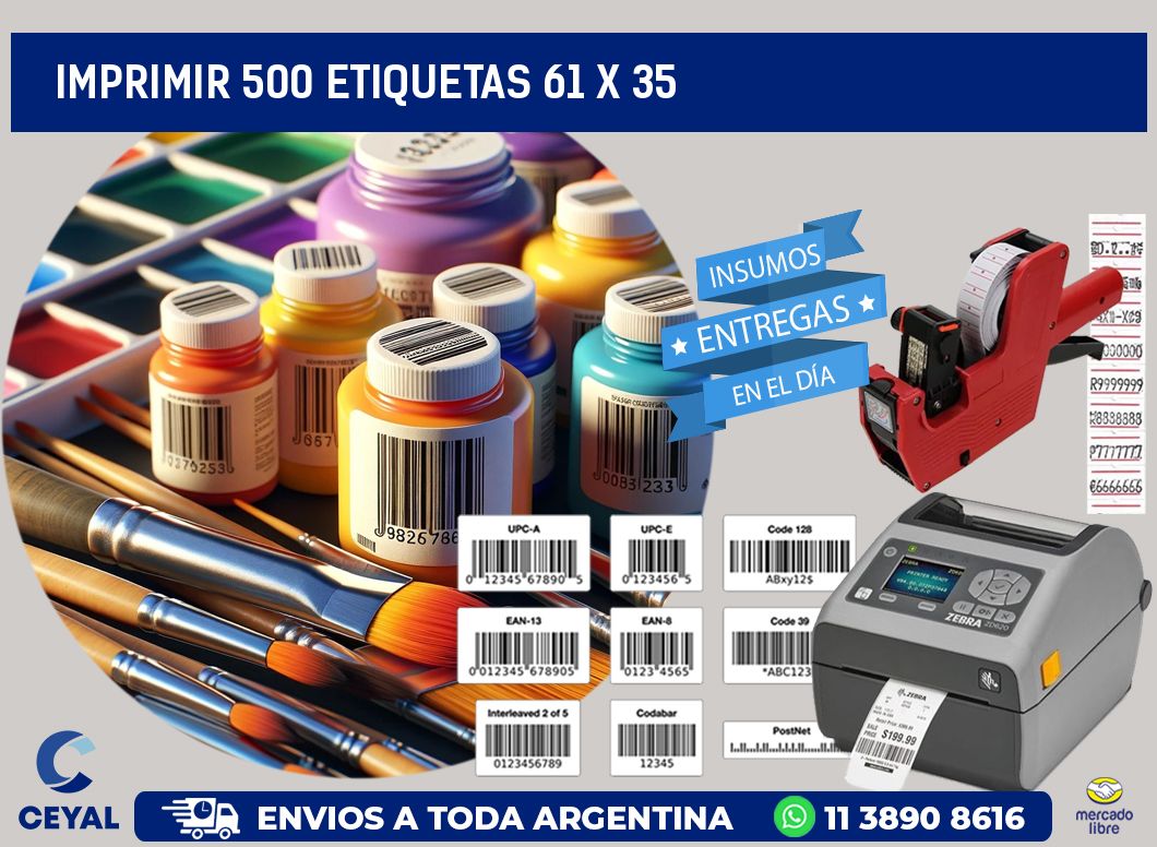 IMPRIMIR 500 ETIQUETAS 61 x 35