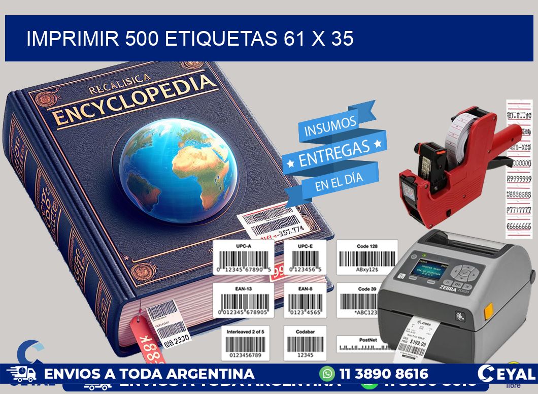 IMPRIMIR 500 ETIQUETAS 61 x 35