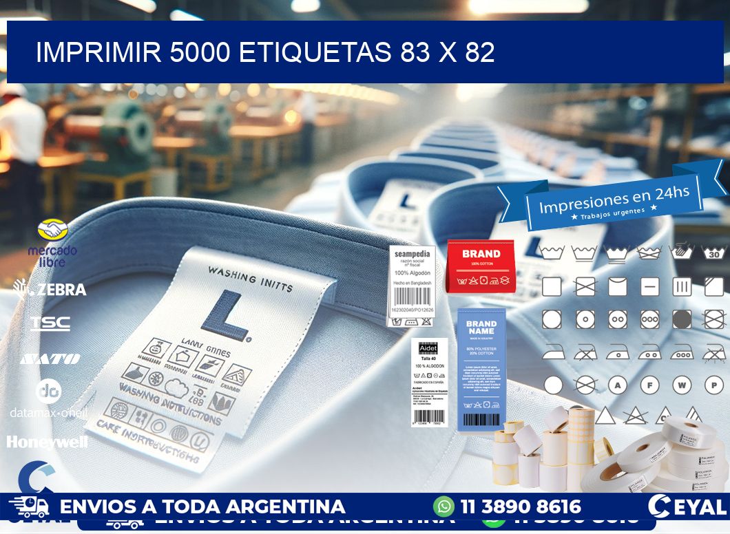 IMPRIMIR 5000 ETIQUETAS 83 x 82