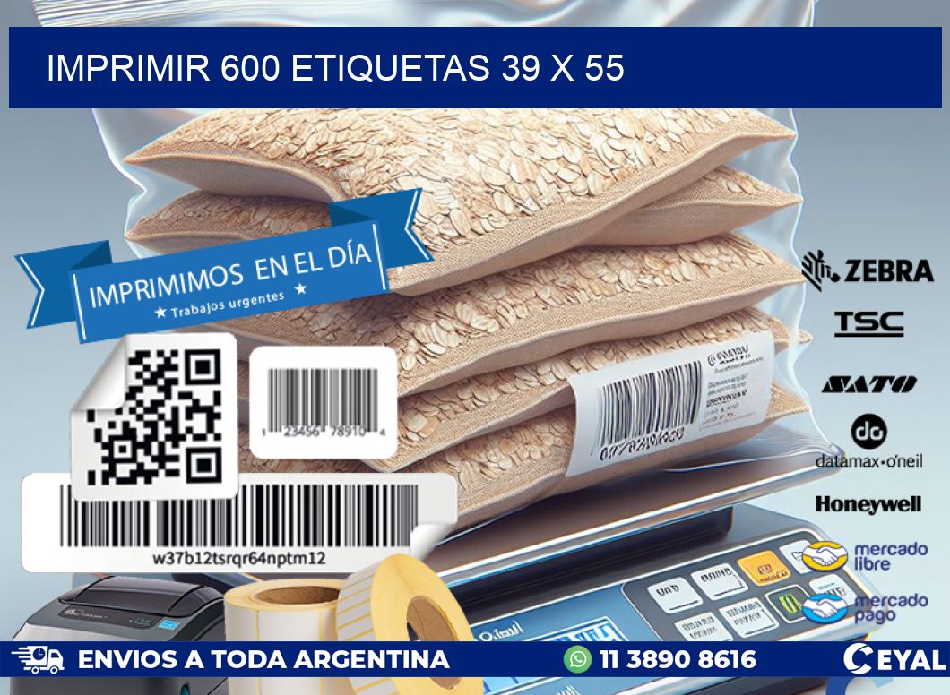 IMPRIMIR 600 ETIQUETAS 39 x 55
