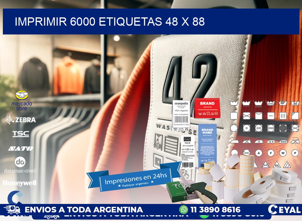IMPRIMIR 6000 ETIQUETAS 48 x 88