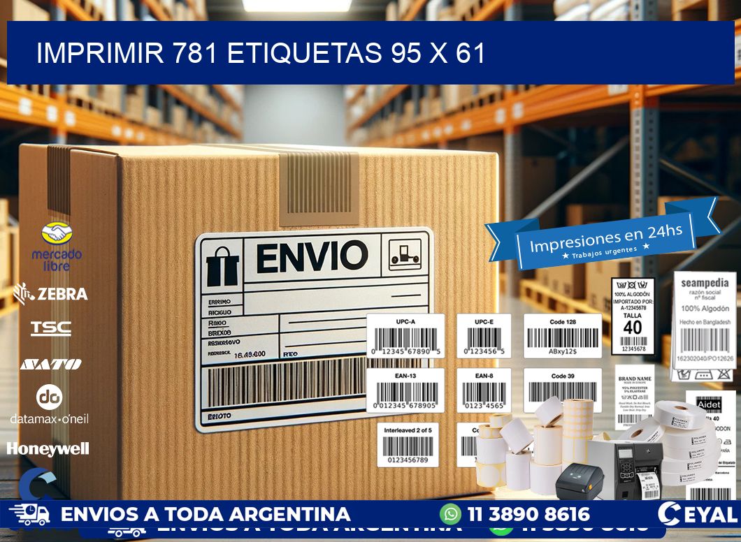 IMPRIMIR 781 ETIQUETAS 95 x 61