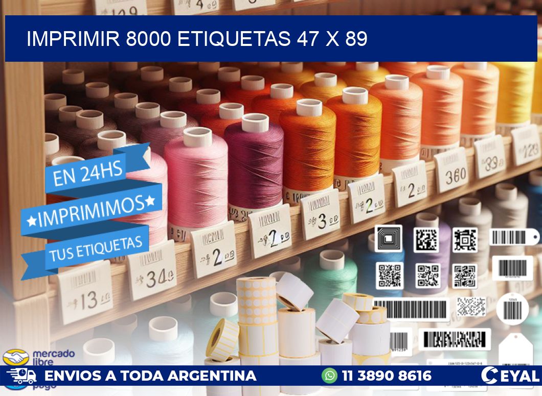 IMPRIMIR 8000 ETIQUETAS 47 x 89