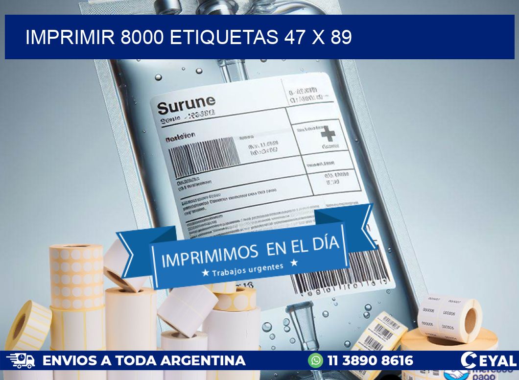 IMPRIMIR 8000 ETIQUETAS 47 x 89