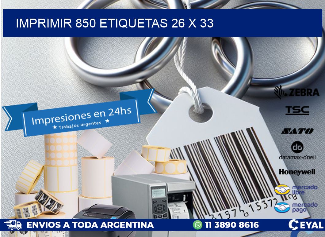 IMPRIMIR 850 ETIQUETAS 26 x 33