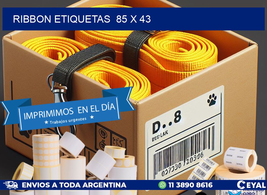 RIBBON ETIQUETAS 85 x 43