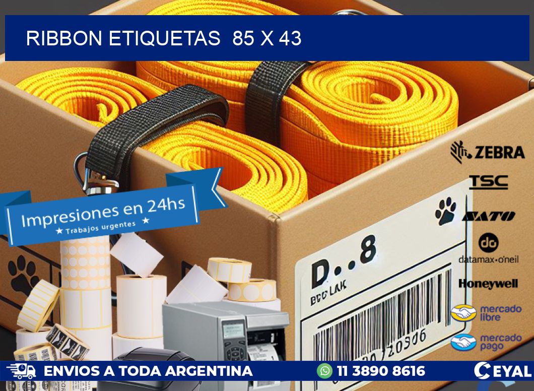 RIBBON ETIQUETAS 85 x 43