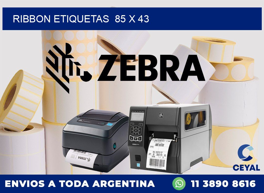 RIBBON ETIQUETAS 85 x 43