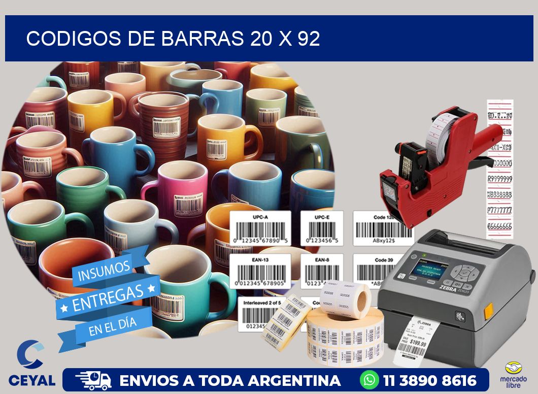 codigos de barras 20 x 92