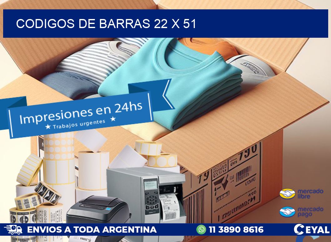 codigos de barras 22 x 51