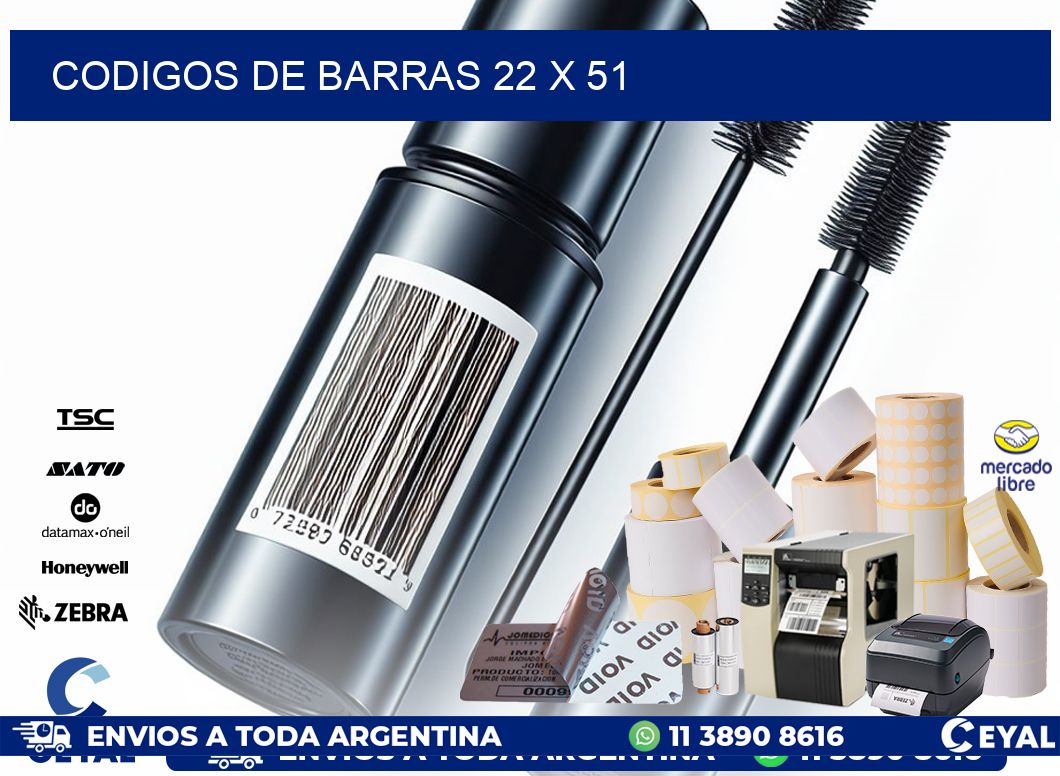 codigos de barras 22 x 51