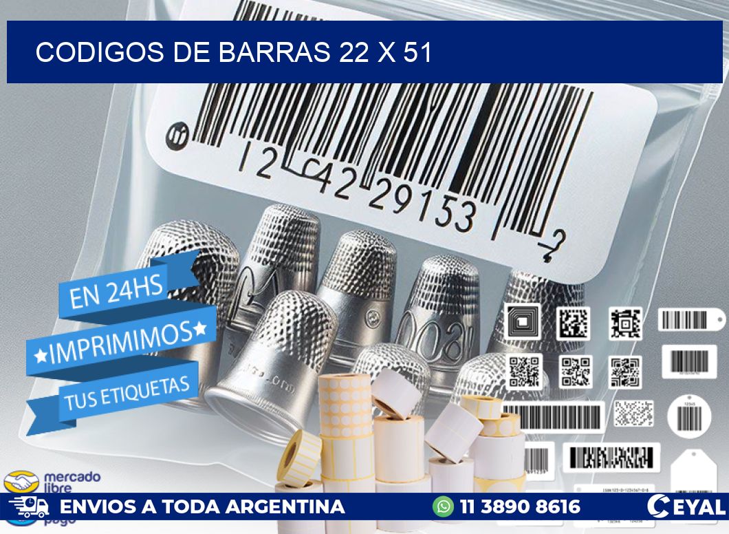 codigos de barras 22 x 51
