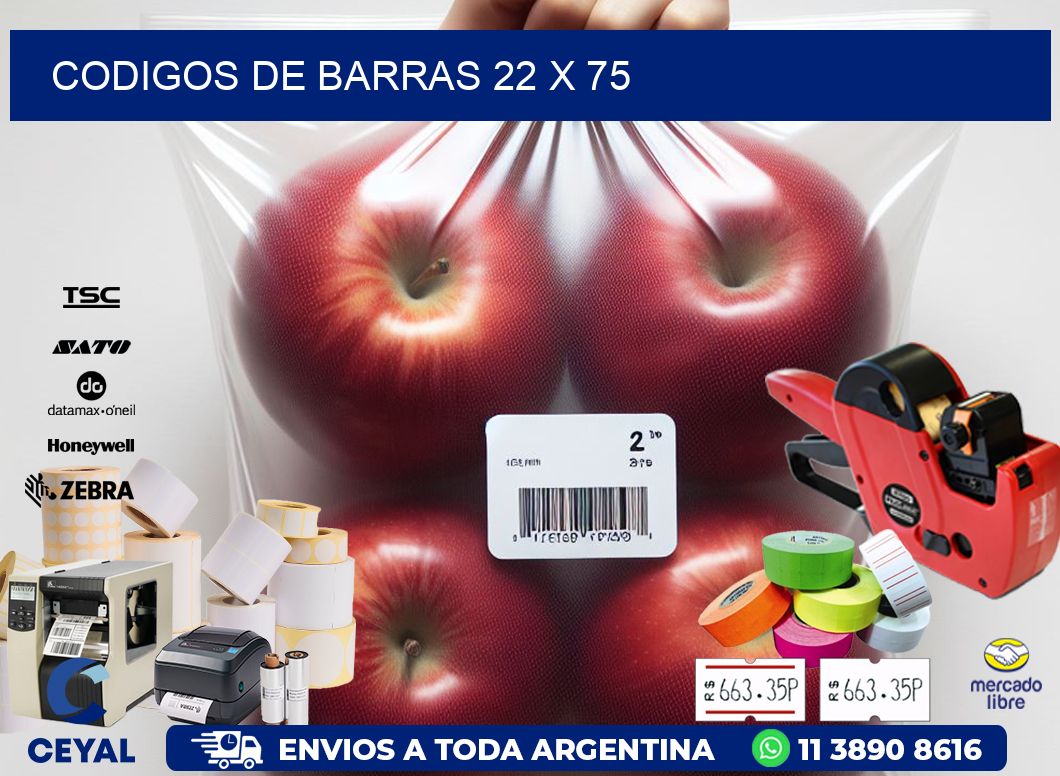 codigos de barras 22 x 75