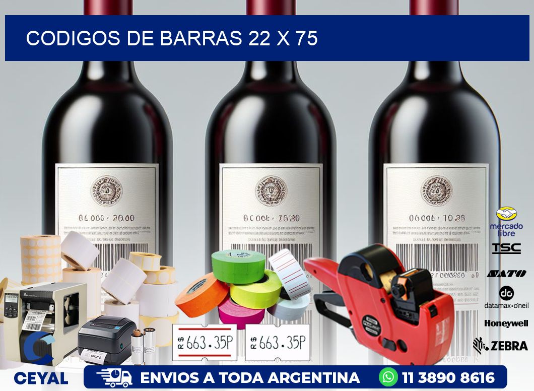 codigos de barras 22 x 75
