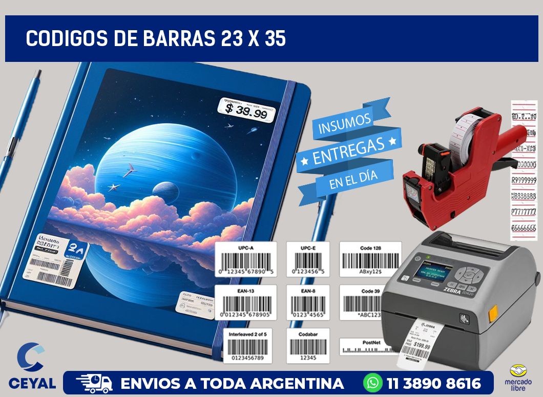 codigos de barras 23 x 35