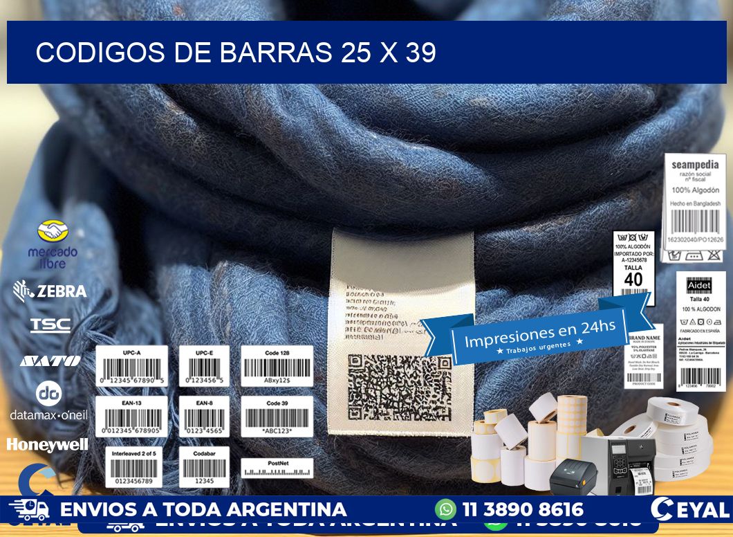 codigos de barras 25 x 39