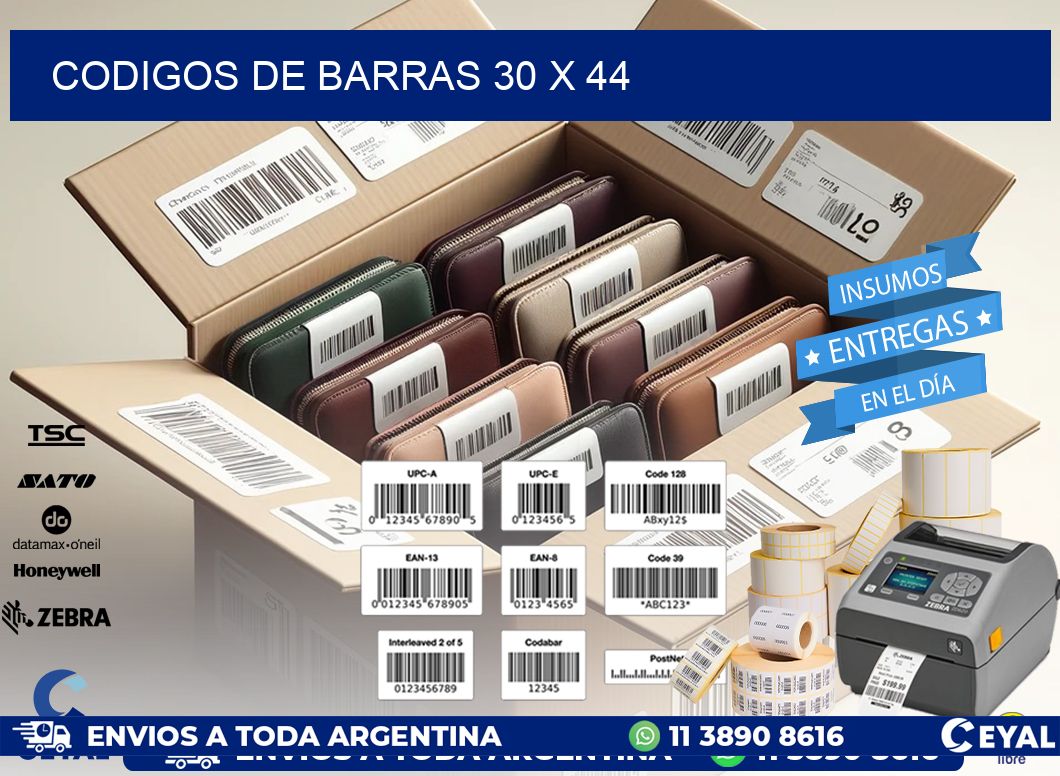 codigos de barras 30 x 44