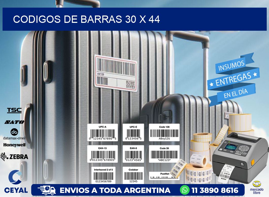 codigos de barras 30 x 44