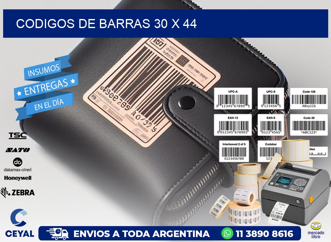 codigos de barras 30 x 44