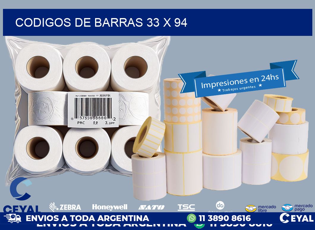 codigos de barras 33 x 94