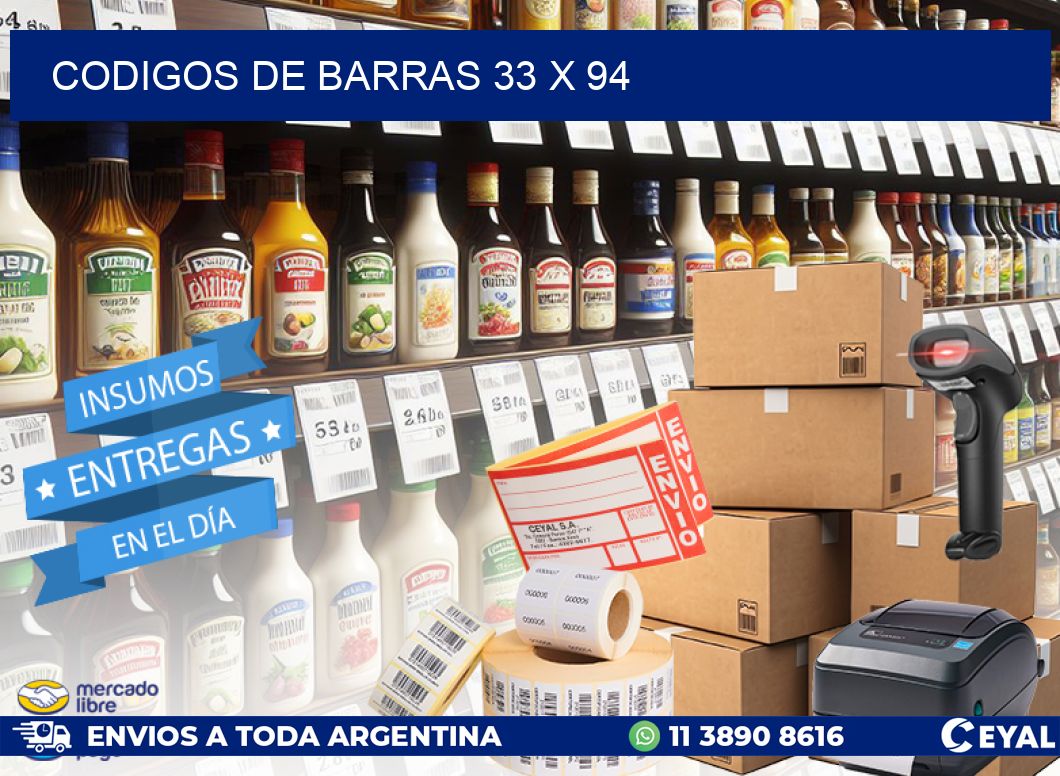 codigos de barras 33 x 94