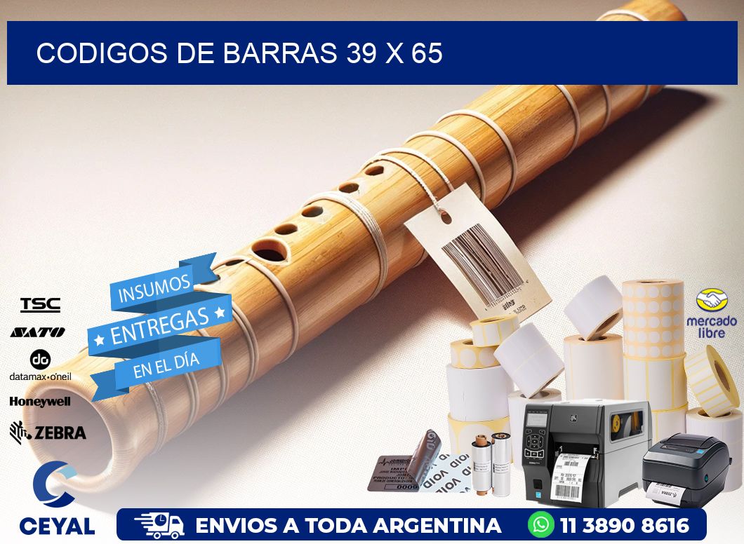 codigos de barras 39 x 65