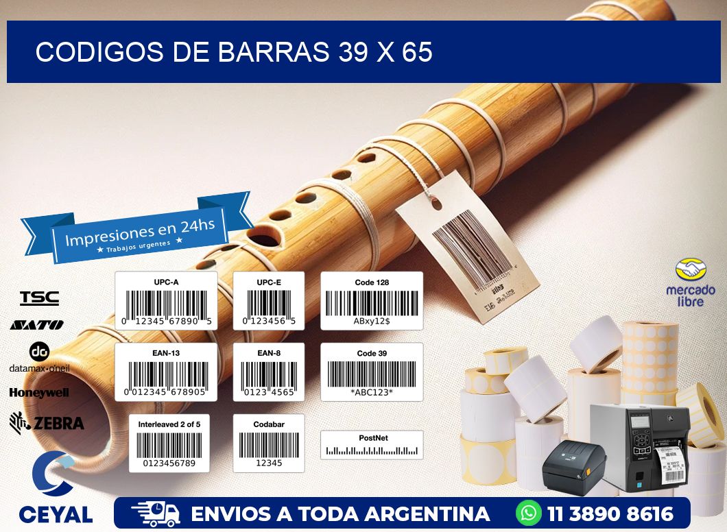 codigos de barras 39 x 65
