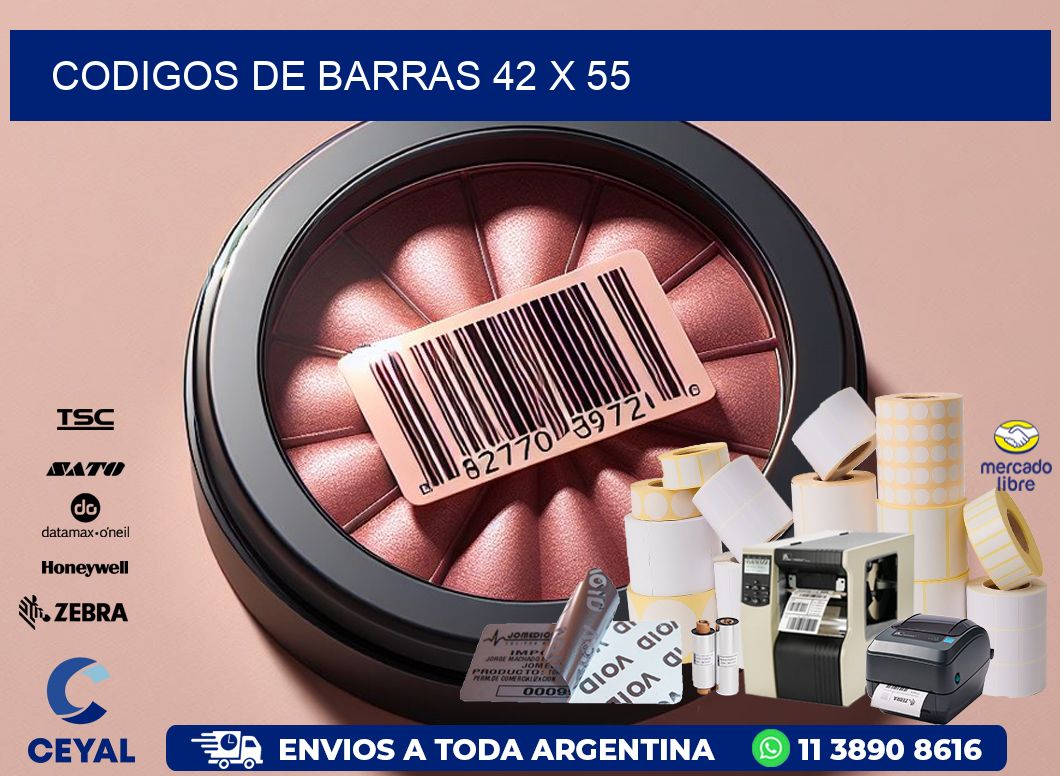 codigos de barras 42 x 55