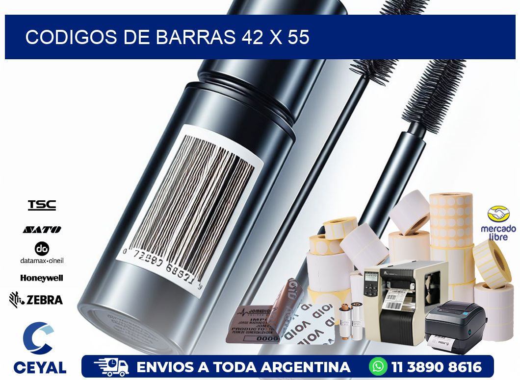 codigos de barras 42 x 55