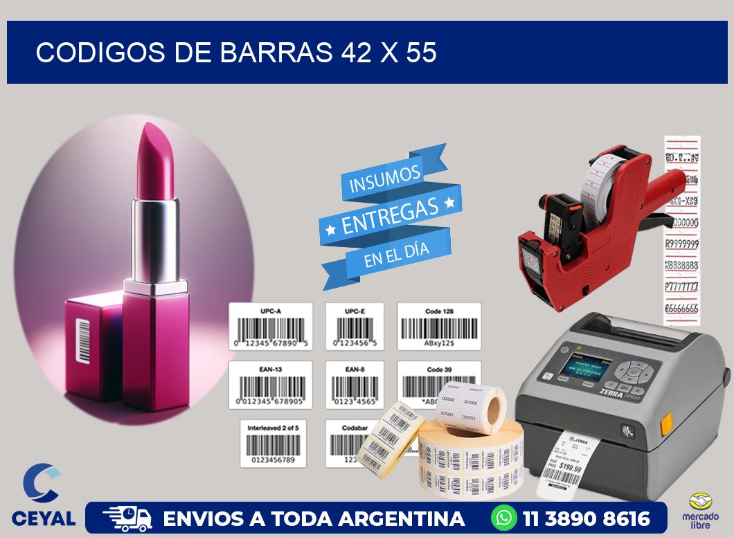 codigos de barras 42 x 55