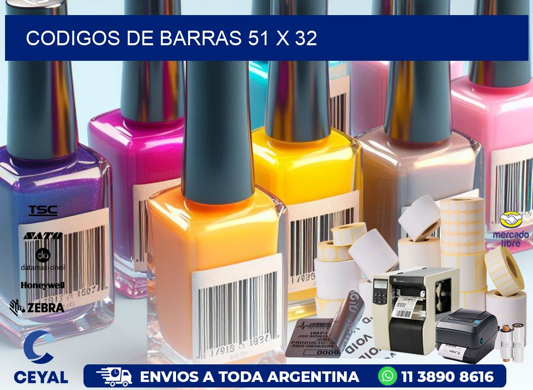 codigos de barras 51 x 32