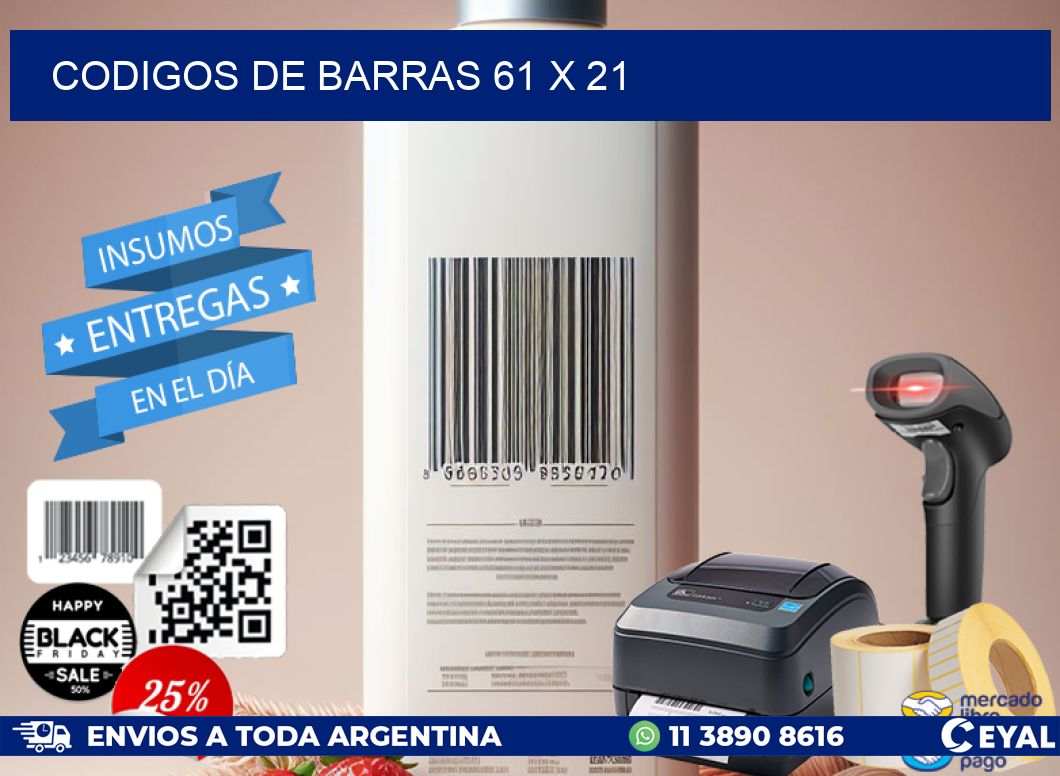 codigos de barras 61 x 21