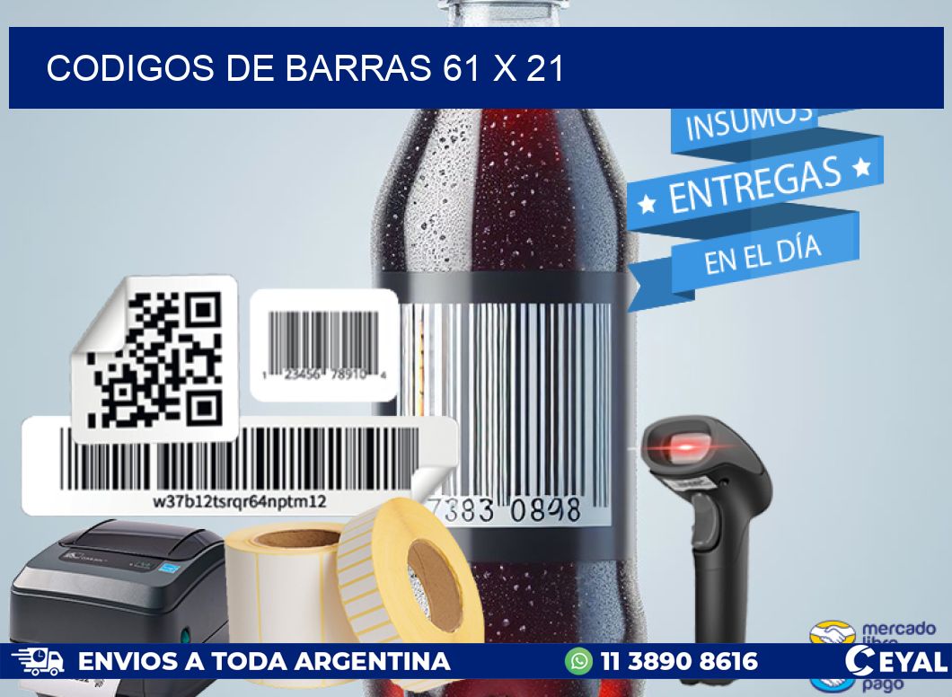 codigos de barras 61 x 21