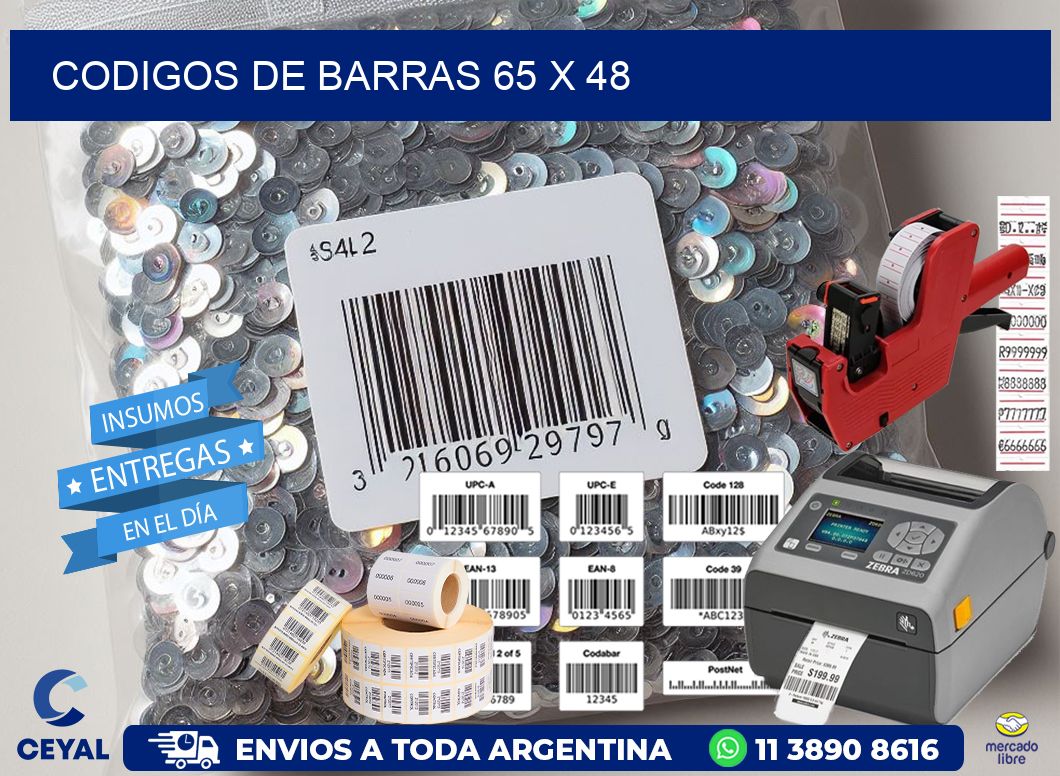 codigos de barras 65 x 48