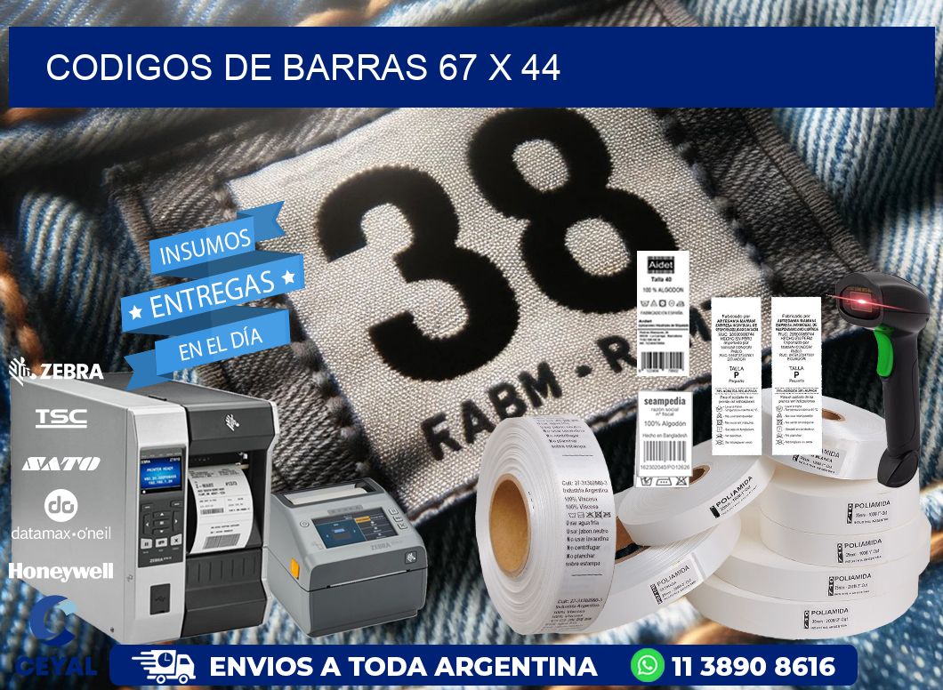 codigos de barras 67 x 44