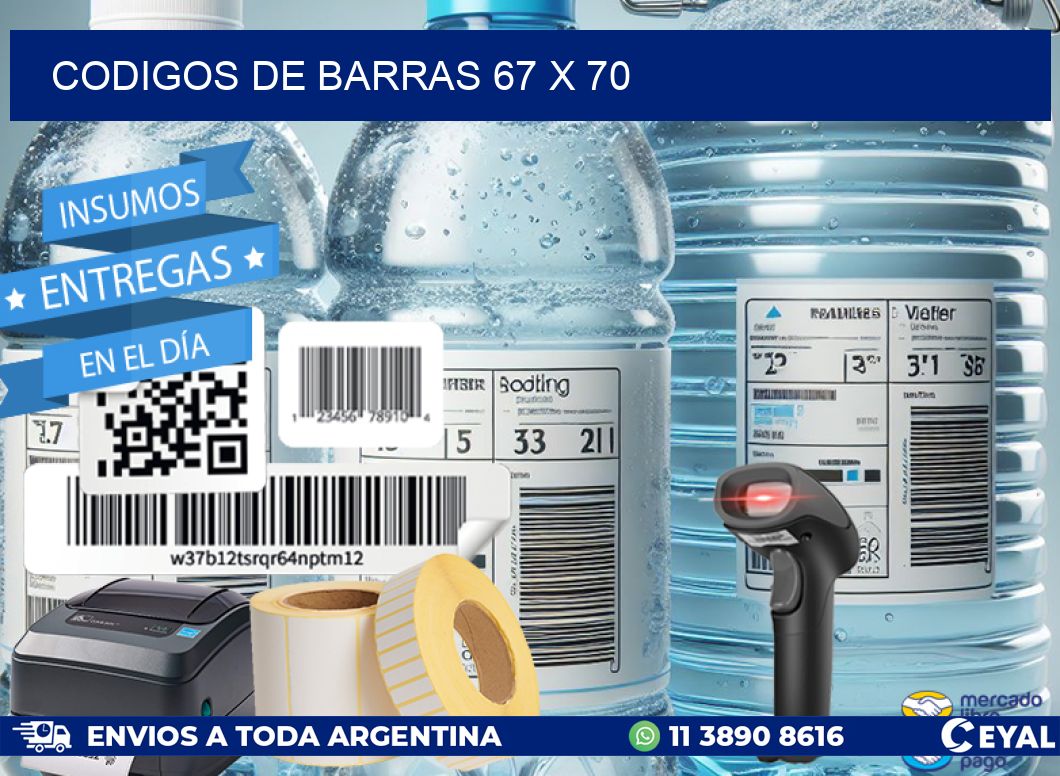 codigos de barras 67 x 70