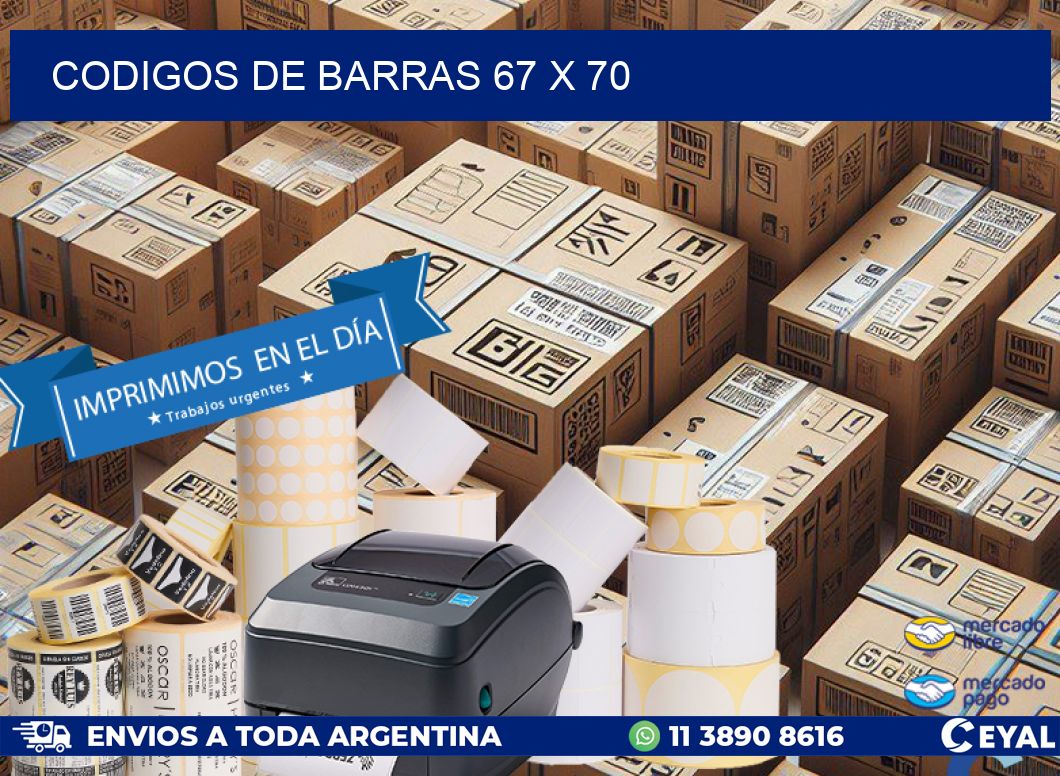 codigos de barras 67 x 70