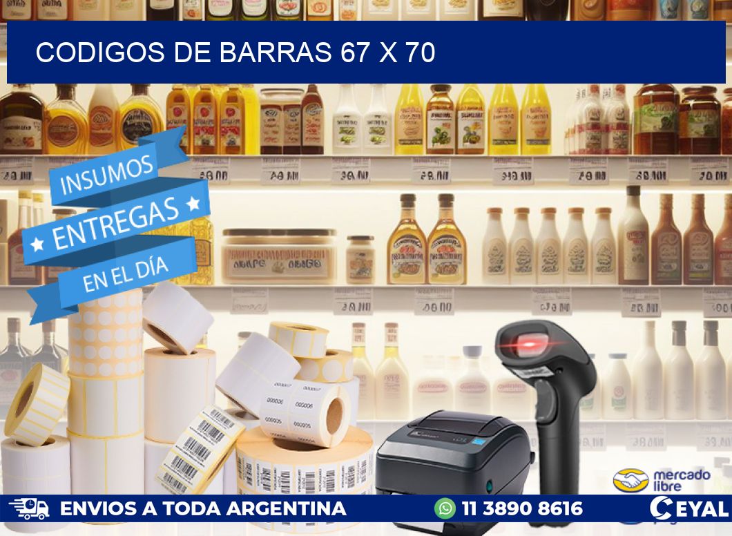 codigos de barras 67 x 70