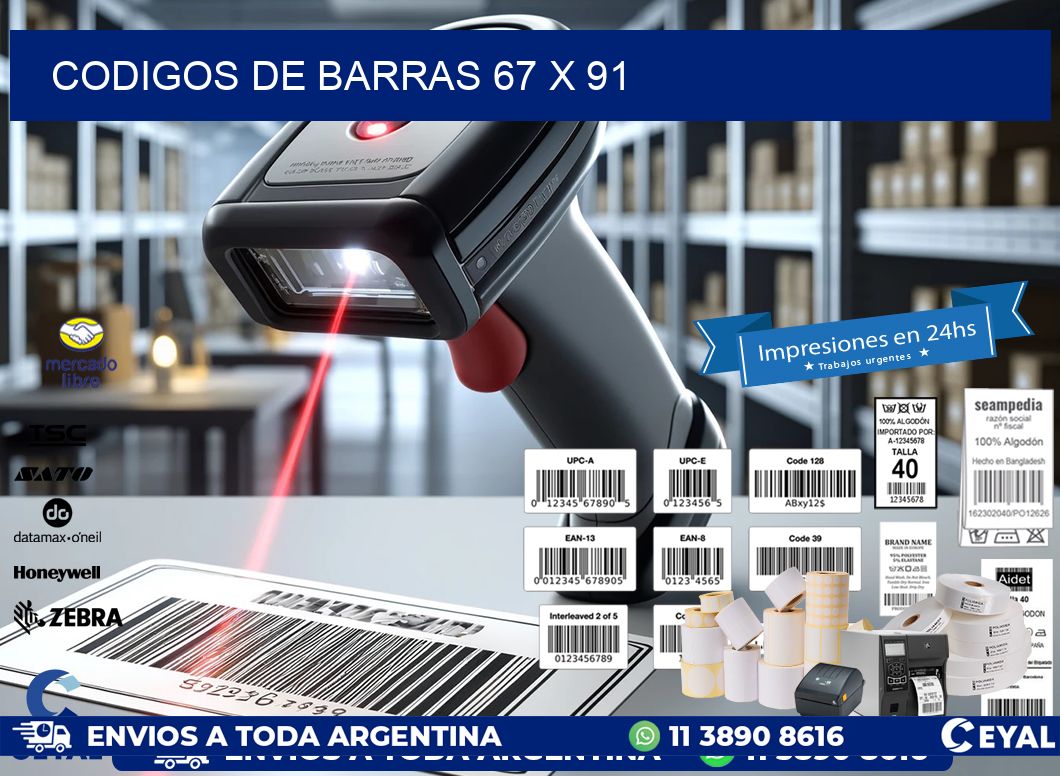 codigos de barras 67 x 91