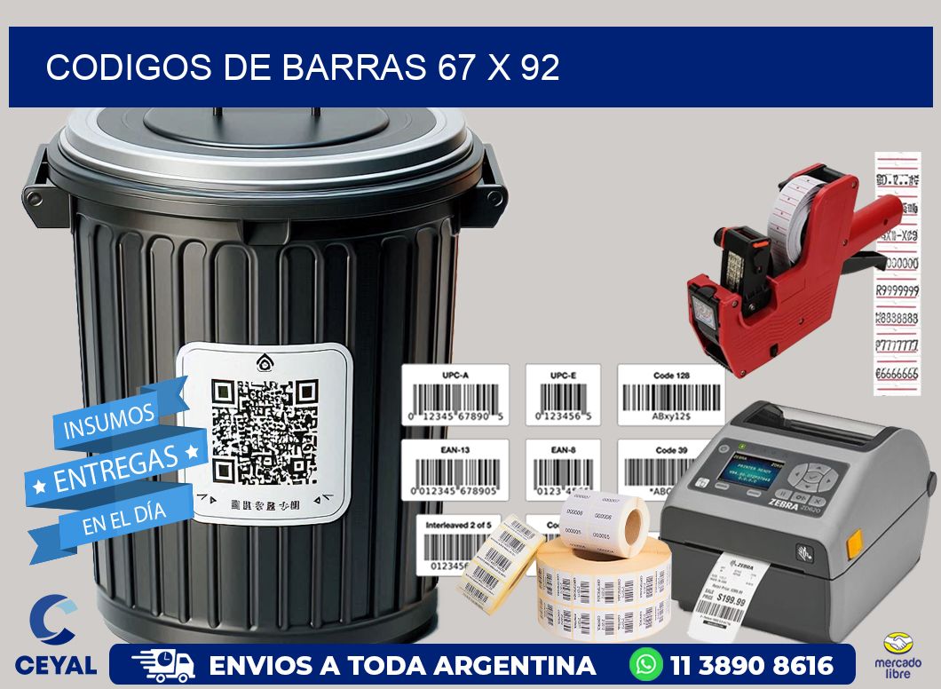 codigos de barras 67 x 92