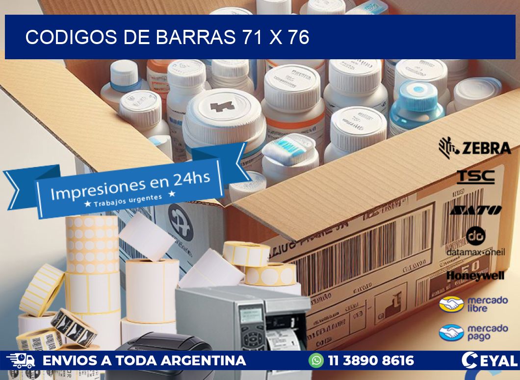 codigos de barras 71 x 76